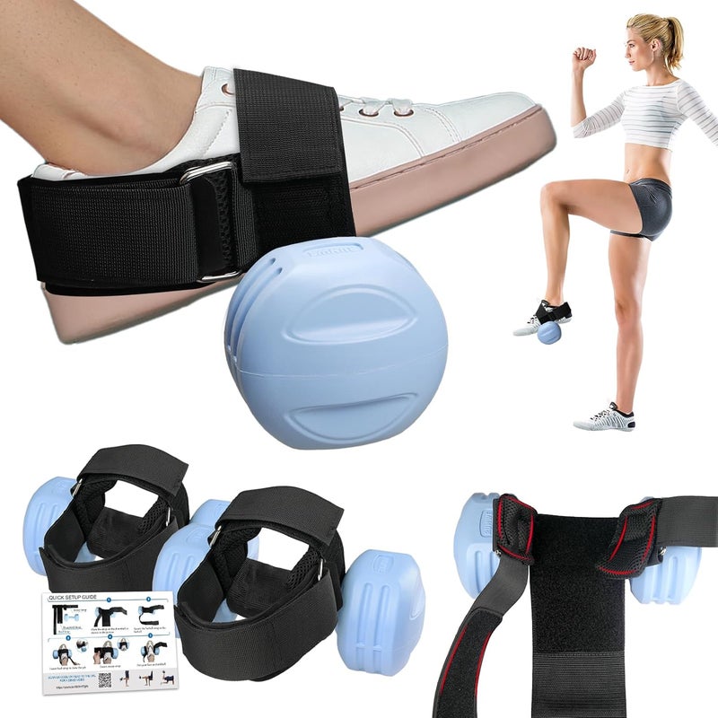 NVAAV Dumbbell Foot Attachment, Adjustable Thickening Monkey Feet Dumbbell Attachment Straps Tibialis Trainer and Heel, Padded Ankle Weight Strap for Leg Workouts – Hip Flexors, Shin Splints, Leg Extensions - Image 1